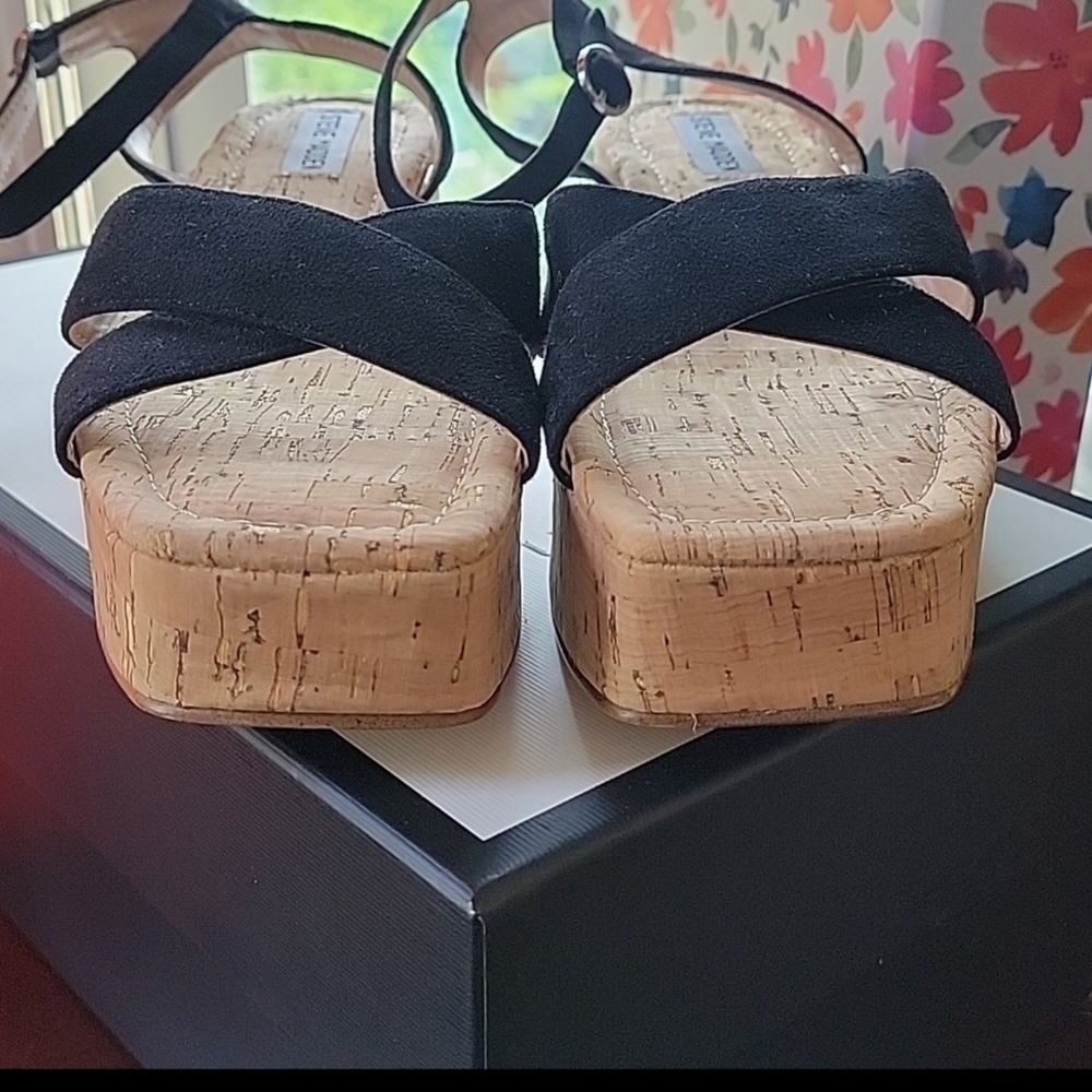 😎Steve Madden | Mule Wedge Sandals | Size 9.5 - Picture 3 of 10